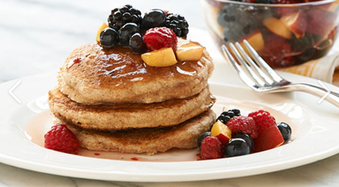 Lentil Pancakes with Seasonal Fruit