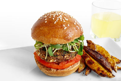 Plant-Based Burgers, Fries and "Ginger Ale"