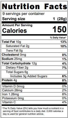 Photo of sprouted nuts sprouted seed organic superfood citrus granola nutrition facts.