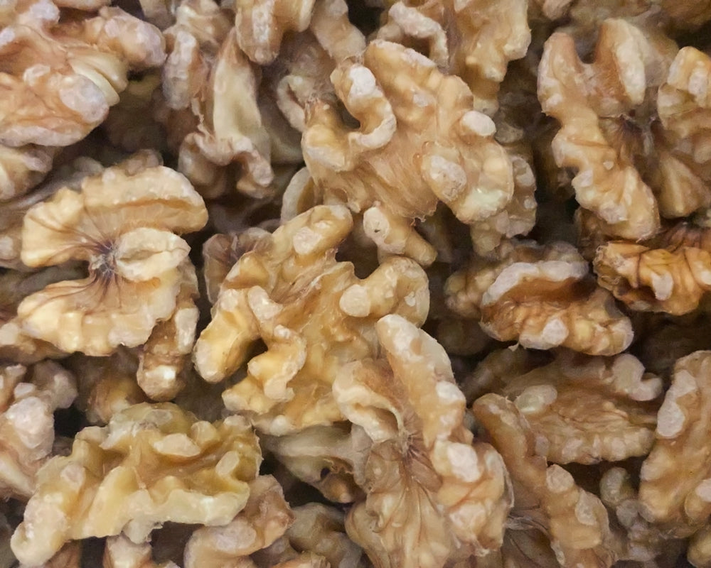 Close up image of sprouted nuts of walnuts.