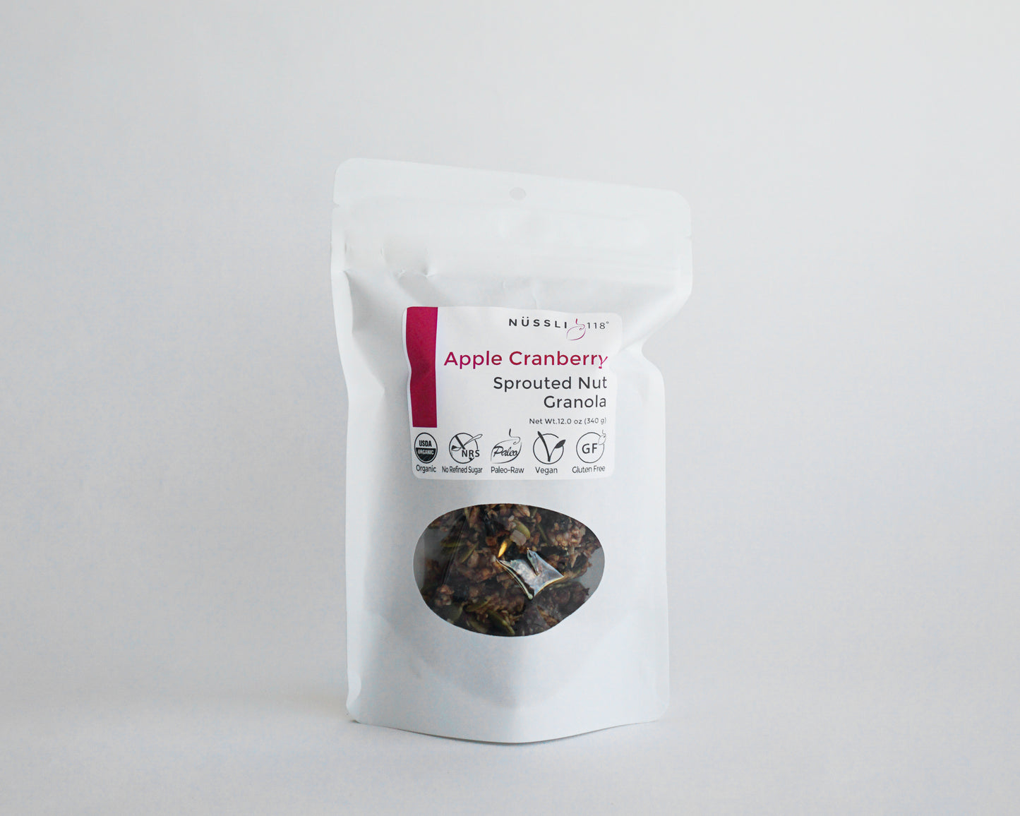 Raw sprouted nut seed apple cranberry granola by Nussli118.