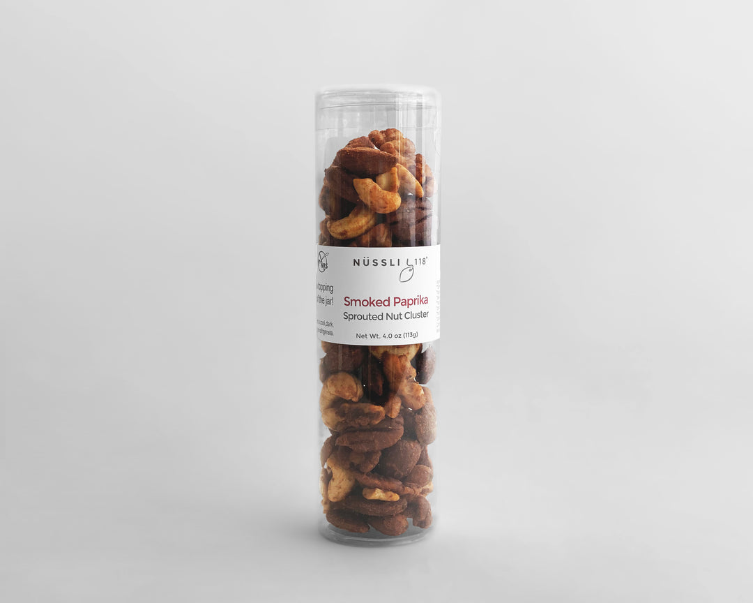 Photo of sprouted nuts organic superfood smoked paprika nut clusters.